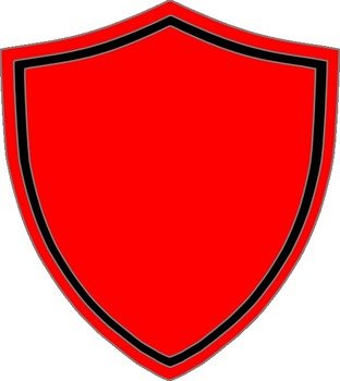 Red Shield With Black Border At Clkercom Vector