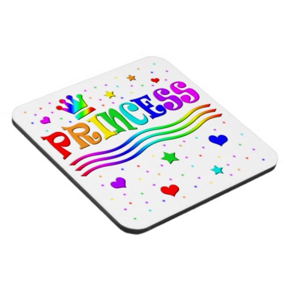 Cute Cartoon Rainbow Princess Tiara Drink Coasters Zazzle