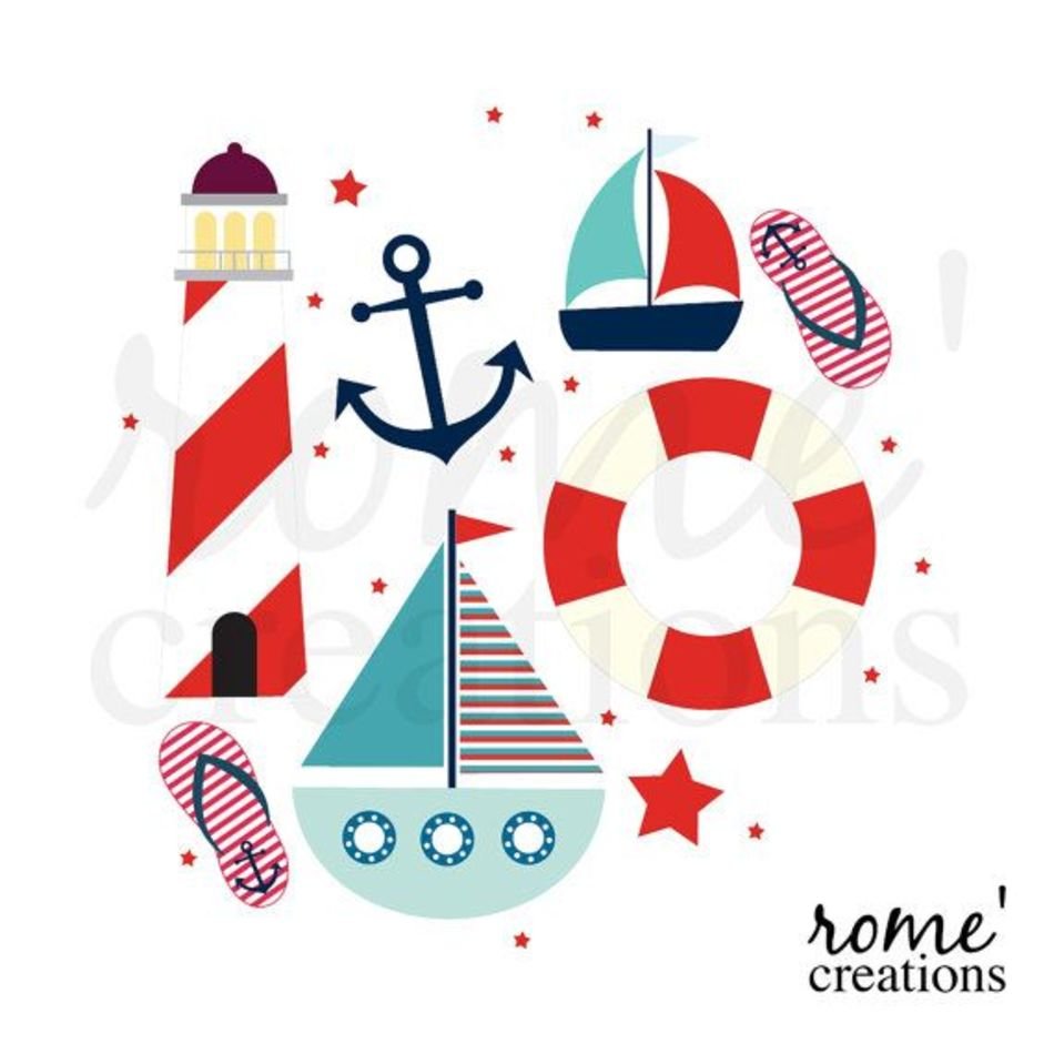 Marine Summer Sailor Digital Set By Romecreations On Etsy $5