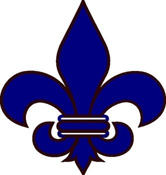 Fluer De Lis Blue At Clkercom Vector Online