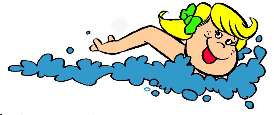 girl swimming drawing