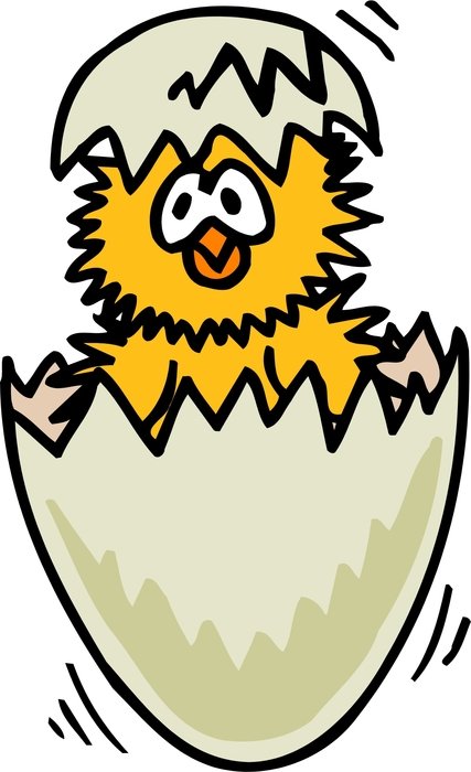 Clipart of the chic in an egg