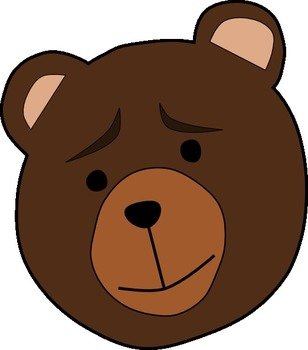 Concerned Bear At Clkercom Vector Online Royalty clipart