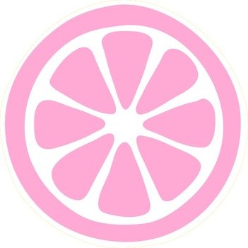 Half Lemon Slice Pink