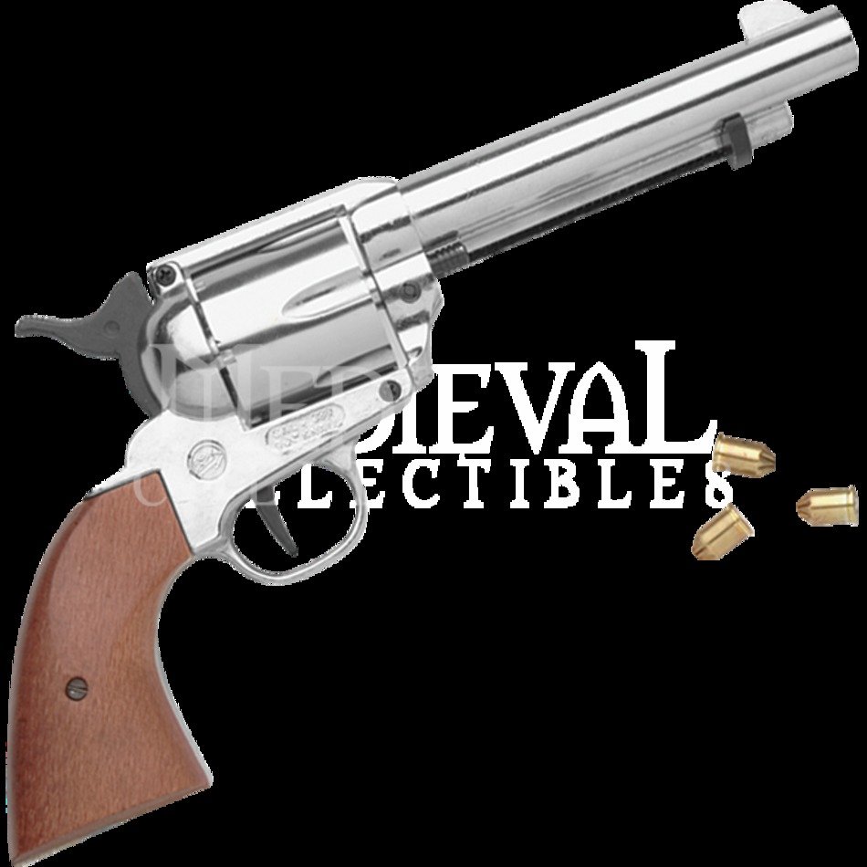 Revolver Being Fired Blank Firing Nickel Western