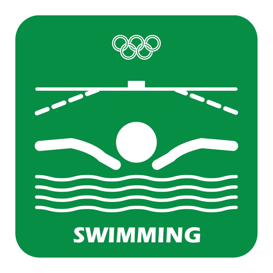 logo of the swimming pool at the Olympics