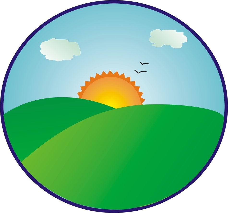 sun on a colorful drawing