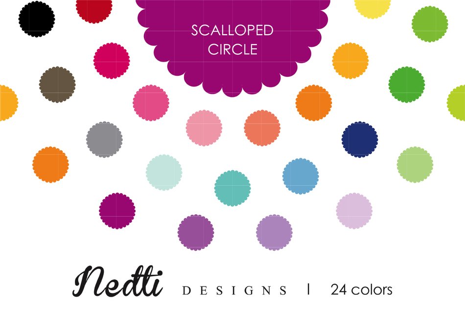 clipart of the Shapes Scalloped