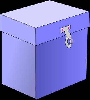purple box on a black background