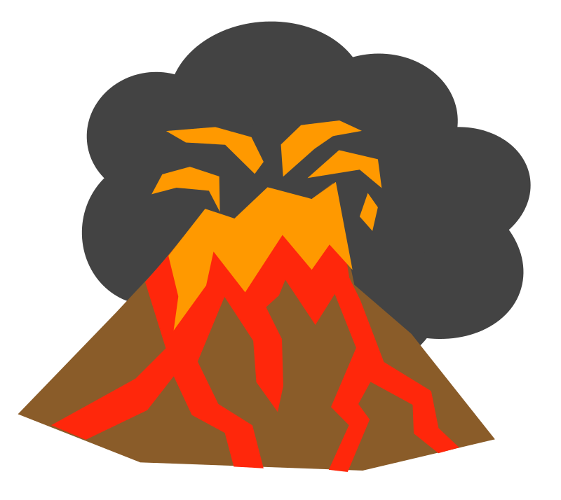 Eruption Of Volcano, Drawing Free Image Download