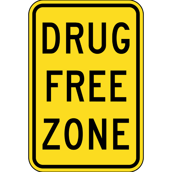 Clipart of drug free zone sign free image download