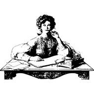 clipart of the woman writers phrases