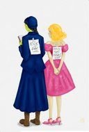 painted children with notes on their backs