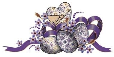easter picture in violet colors