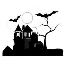 Haunted House Black And White Panda Free N4
