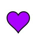 Purple Heart with black outline
