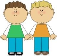 Cartoon brothers clipart