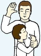 Baptized child clipart