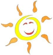 drawing of a happy sun
