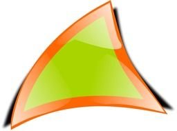 drawn curved triangle