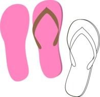 Flip Flops Pink At Clkercom Vector Online clipart