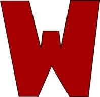 big red letter "W" for clipart
