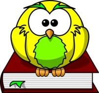 Yellow Intelligent Owl At Clkercom Vector Online