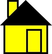 Simple House Yellow At Clkercom Vector Online