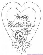Happy Mothers Day Coloring Pages For Kids