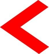 Red left arrow clipart