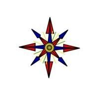 White Letter Point Compass At Clkercom Vector