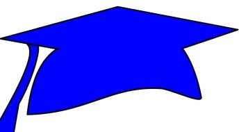 Blue Graduation Cap Vector Online Royalty