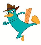 blue duck in a hat