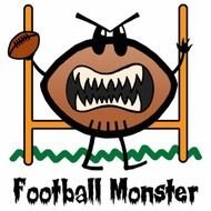 Cartoon Sports Angry Mad Football Monster Cut Out Zazzle
