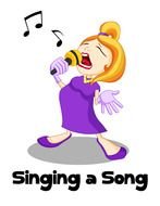 singing a song drawing
