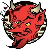 smoking devil face, Tattoo Design