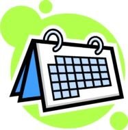 painted desk calendar