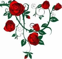 clipart of the rose corner border