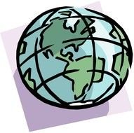 Colorful drawing of the Globe clipart