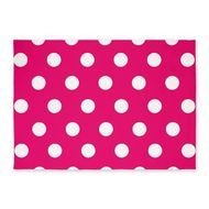 Hot Pink White Polka Dot 5x7area Rug By
