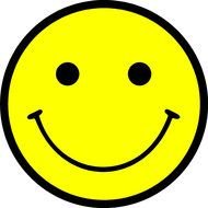 yellow smiley with a smile on a white background