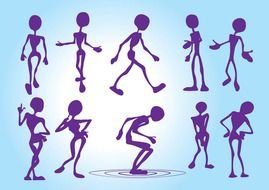 drawings of people in vector graphics