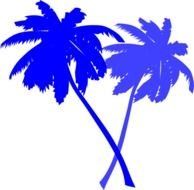 Palm Trees Blue At Clkercom Vector Online