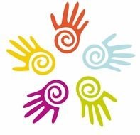 Hand Print Clip Art In A Circle Vectorhandprintsjpg