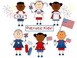 Kids Show And Tell Patriotic Six
