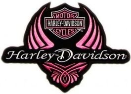 Harley Davidson, black and pink Feminine Logo