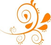 Swirl Paisley Orange At Clkercom Vector Online