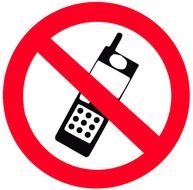 prohibiting talk sign on a mobile phone