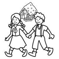Hansel Y Gretel Pasean Dibujalia Dibujos Para Colorear