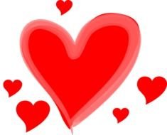 Clip art of the red hearts